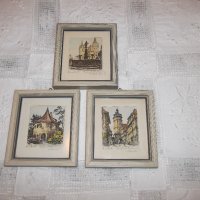 Сет от 3 оригинални цветни гравюри миниатюри Willi Foerster, снимка 2 - Картини - 43245403