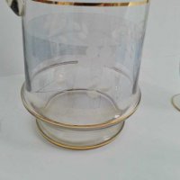 Ретро стъклени  кана и чашки , снимка 5 - Антикварни и старинни предмети - 28621414
