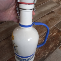 Немска бутилка за бира 2 литра с порцеланова запушалка , снимка 6 - Антикварни и старинни предмети - 44864772