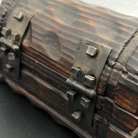 Дървена кутийка / кутия / ковчеже за бижута. №4832, снимка 7 - Антикварни и старинни предмети - 43478958