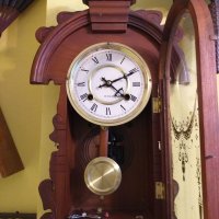31 дневен с дърворезба стенен часовник Конкордия, снимка 2 - Стенни часовници - 33619692