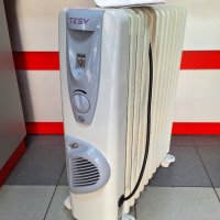 ПЕРФЕКТЕН! Маслен Радиатор Tesy CB2512E01V, 2500W, с Вентилатор, 12 ребра, термостат, бял, снимка 1 - Радиатори - 43657364