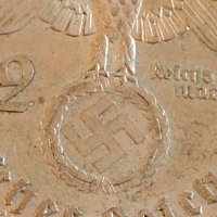 Сребърна монета 2 райхсмарки 1939г. Нацистка Германия Трети Райх с СХВАСТИКА за КОЛЕКЦИЯ 42063, снимка 4 - Нумизматика и бонистика - 43798602
