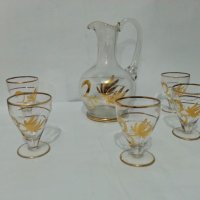 Стъклени чаши чашки и каничка , снимка 9 - Антикварни и старинни предмети - 26952852