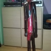 афро мъж-дървена фигура-92см-5кг-внос швеицария, снимка 8 - Колекции - 26377075