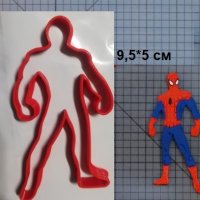 Човек Спайдърмен пластмасов резец форма фондан тесто бисквитки, снимка 1 - Форми - 27082089
