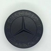 Черна емблема лого Mercedes Мерцедес, снимка 2 - Аксесоари и консумативи - 39975194