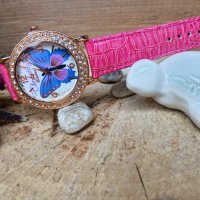 Стилен дамски часовник за любителите на пеперуди, снимка 7 - Дамски - 43186641