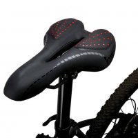 Универсална силиконова седалка за колело / велосипед, черна с червено, снимка 2 - Части за велосипеди - 37808199