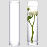 Големи стъклени вази цилиндър/30см/ за модерна декорация и красиви аранжировки, снимка 6 - Вази - 43725784