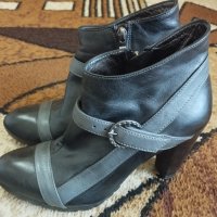 Дамски боти от естествена кожа, снимка 2 - Дамски обувки на ток - 37292052