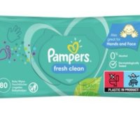 мокри кърпички pampers fresh clean , снимка 1 - Пелени, памперси - 43896179