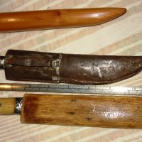Лот от три стари ковани ножове, снимка 2 - Антикварни и старинни предмети - 38361979