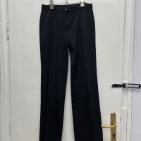 Дамски черен панталон с широки крачоли, снимка 1 - Панталони - 43712813