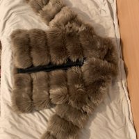 Ново елегантно палто с косъм, снимка 3 - Палта, манта - 39769122