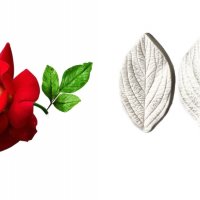Комплект силиконови молдове  – вейнър за листа на роза, снимка 1 - Форми - 35466936