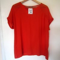 Нова шифонена червена блуза, снимка 1 - Тениски - 28549473