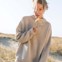 Дамски свободен пуловер с голям размер реглан ръкав, 6цвята - 024, снимка 4 - Блузи с дълъг ръкав и пуловери - 43528538