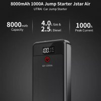 1000A Jump Starter аварийно запалване + подарък - зарядно, снимка 12 - Аксесоари и консумативи - 39366559