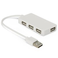 USB Хъб USB2.0 Разклонител Digital One SP00164 - 4 изхода бял, снимка 1 - Друга електроника - 32316643