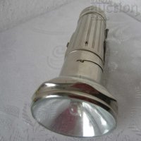 Чехословакия електрическо фенерче, фенер батерия метал -5, снимка 3 - Други ценни предмети - 28881341