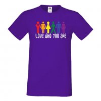 Мъжка тениска Love Who You Are Прайд,Празник.Повод,Изненада, снимка 13 - Тениски - 37103290