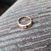 Красив дамски пръстен позлатен , снимка 1 - Пръстени - 43213299