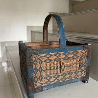 Стара кошница ръчно изработена антика, снимка 1 - Антикварни и старинни предмети - 43047021