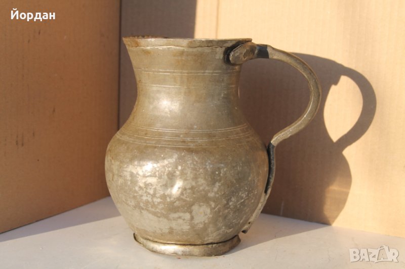 Стара медна кана от 19-ти век, снимка 1