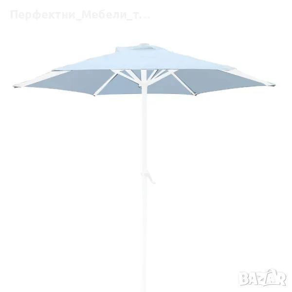 Платнище за чадър с диам. 200 см. без фистони - 6 спици-бял,бежов плат, снимка 1