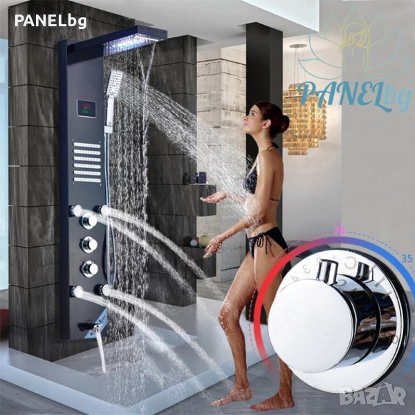 Хидромасажен душ панел Албион,лед осветление и дисплей-БЕЗПЛАТНА ДОСТАВКА , снимка 1
