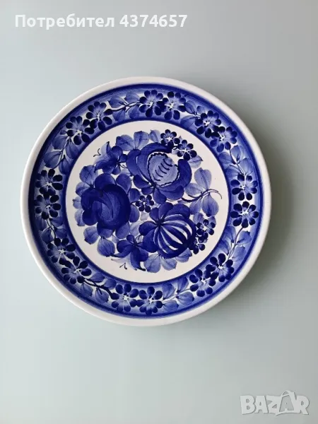 Декоративна, ръчно рисувана чиния, снимка 1