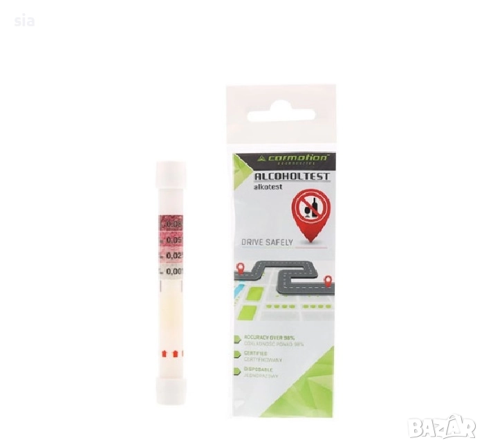 Тестер за алкохол еднократен, снимка 1