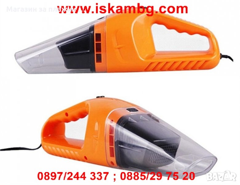 Прахосмукачка за автомобил 120W, хепа филтър, три приставки, снимка 1