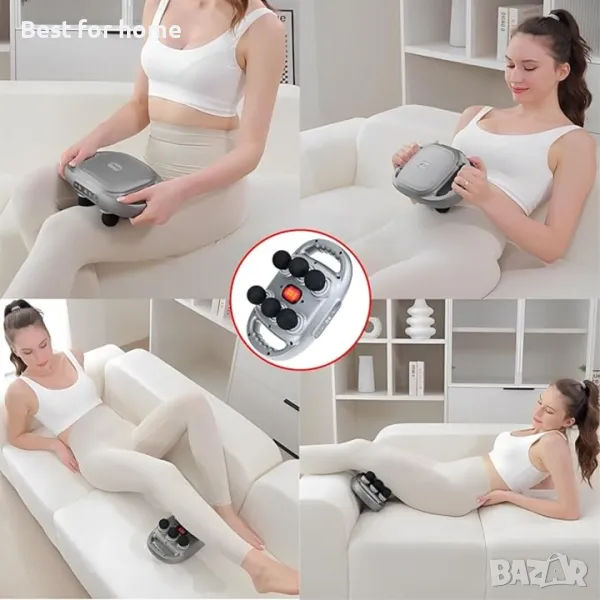 Електрически масажор с 6 затоплящи глави, снимка 1