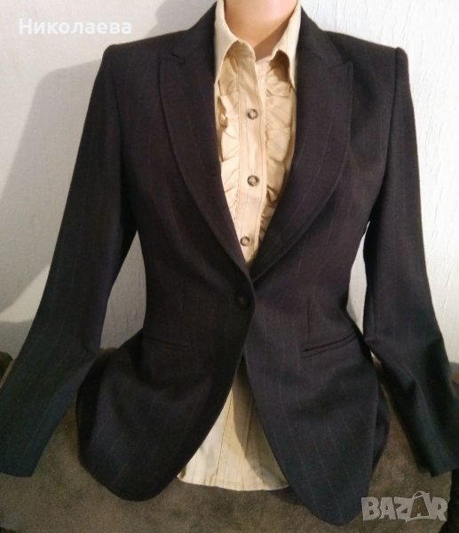 Кафяво елегантно сако NEXT+бежова риза, снимка 1