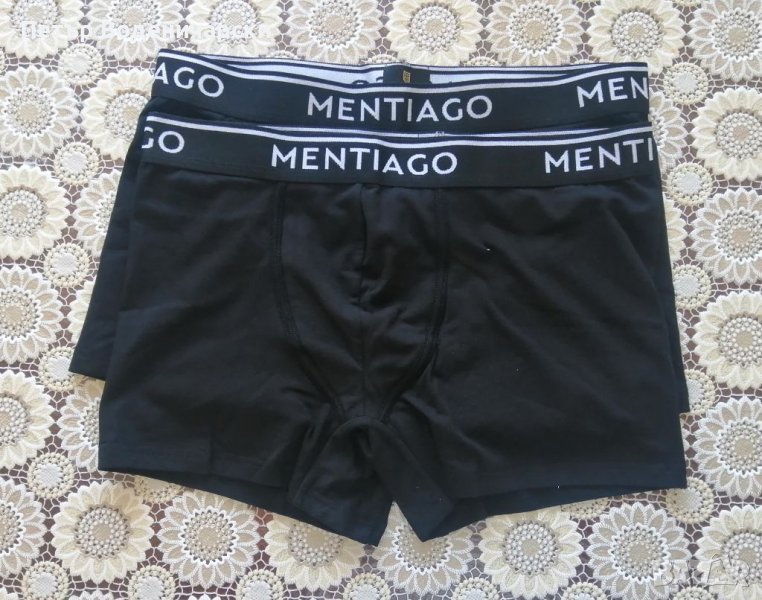 Луксозни мъжки боксерки на водещата германска марка Mentiago Размери: S - 70-77 см. М - 81-86 см. L , снимка 1