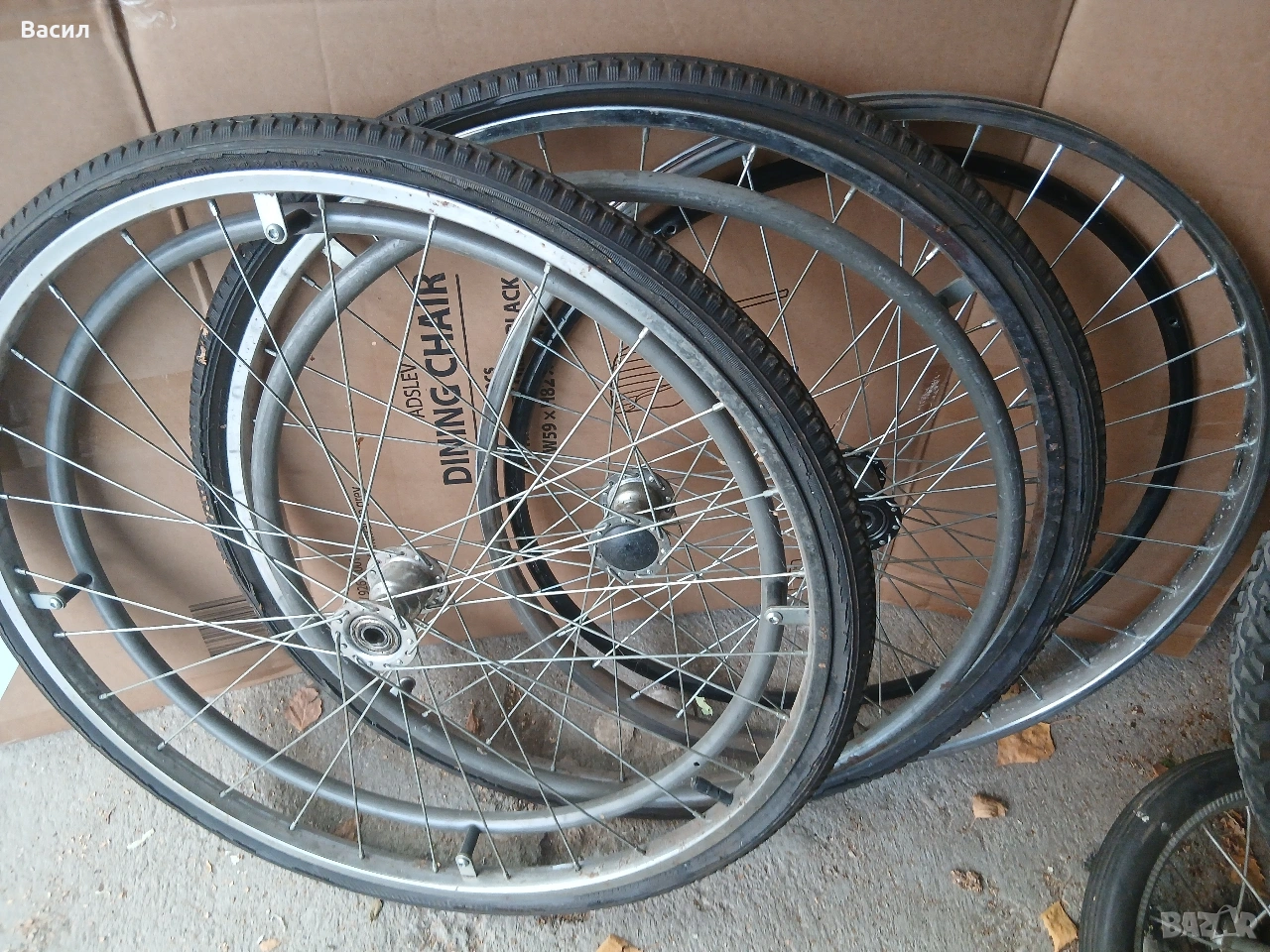 Капли за инвалидна количка 24 цола, един чифт плюс още една, снимка 1