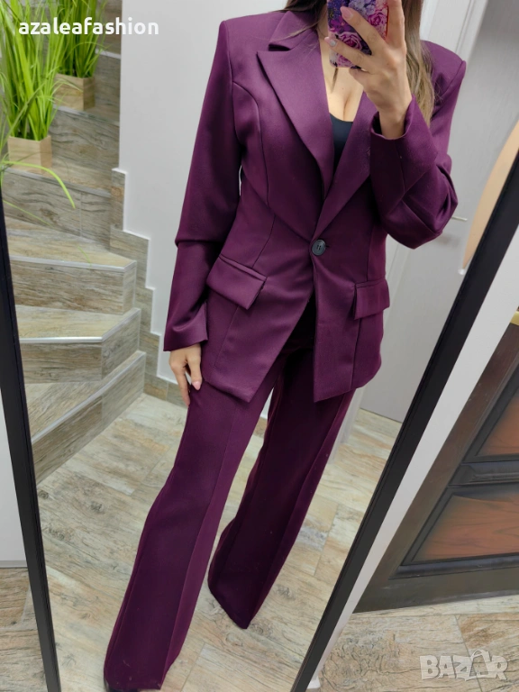 Лилав дамски костюм, снимка 1