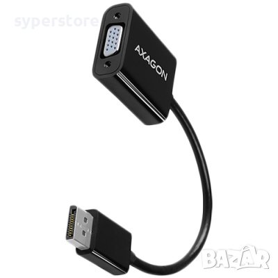 Преходник Адаптер от DP към VGA Axagon RVD-VGN Adapter DP-M to VGA-F, снимка 1