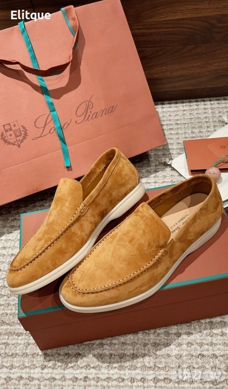 мъжки мокасини от естествен велур loro piana , снимка 1