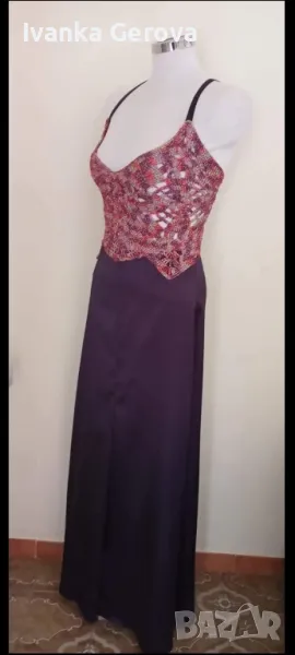 Елегантна рокля от вискоза и ламе, снимка 1