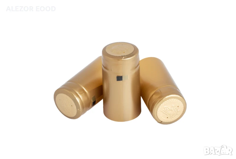 Термосвиваеми капсули Златисти за стъклени бутилки, снимка 1