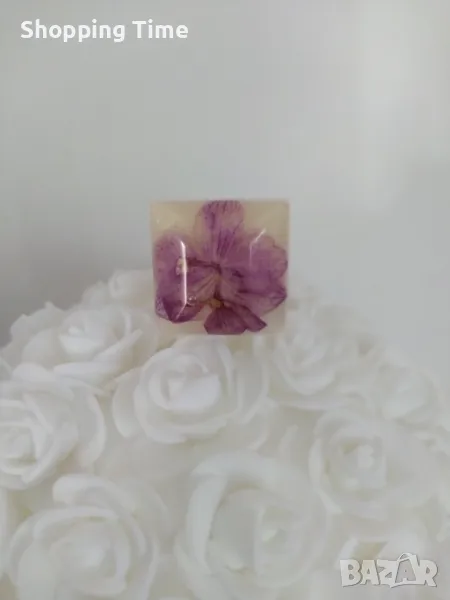 НОВ регулируем пръстен ръчна изработка, епоксидна смола, Спиди/лично предаване, снимка 1