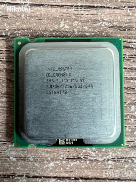 Процесор Intel Celeron D 346 3.06 GHz, 256K Cache, 533 MHz FSB, снимка 1