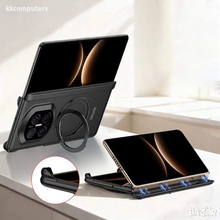 Защитен Калъф Huawei Mate X7 GKK (PC+TPU) - Магнитен Ротиращ Държач/ Стойка, 360° Защита, Вкл. Проте, снимка 1