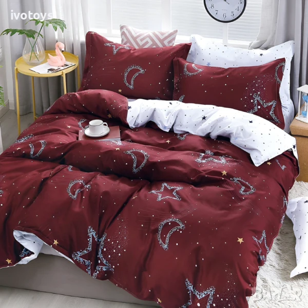 Двулицево спално бельо, 4 части - Модел WS9008, снимка 1