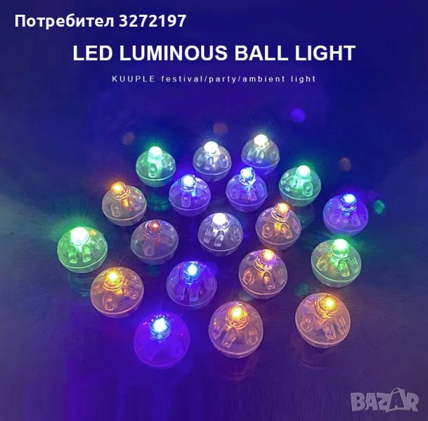 30 бр. LED балонни лампи,мини кръгли LED топки,за бар,коледна,сватбена украса и др., снимка 1