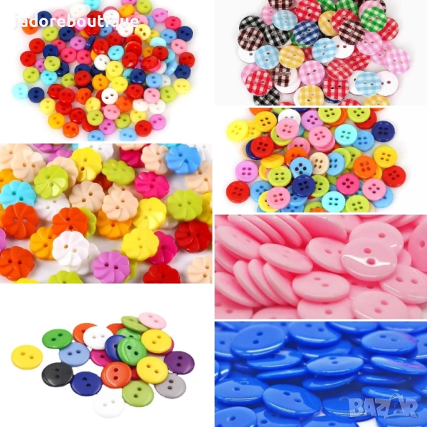 Пластмасови копчета за декорация различни видове, снимка 1