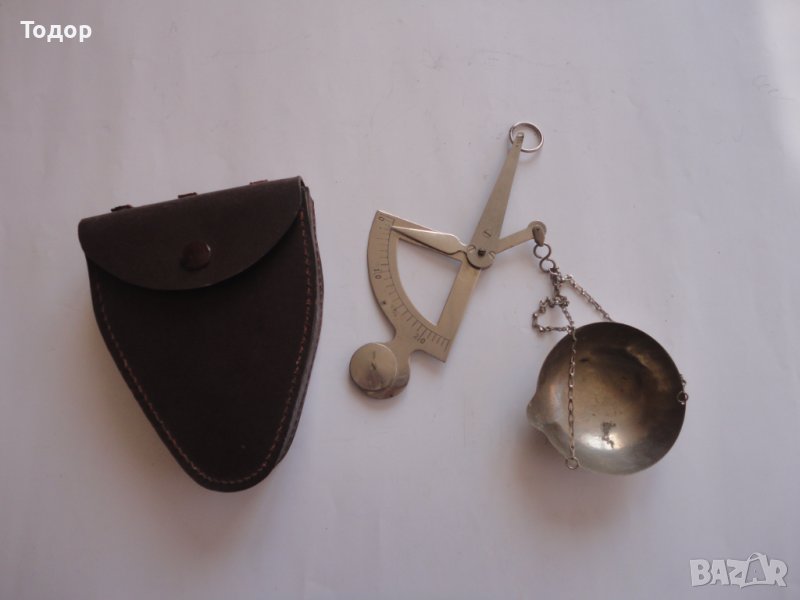 Старинна златарска бижутерска везна кантарче , снимка 1